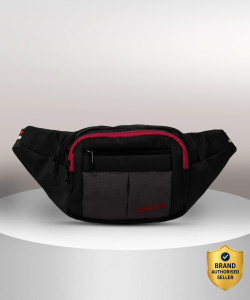 f gear lattitude black grey red adjustable strap waist bag black