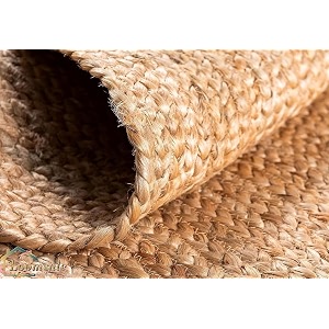 F R Creation Jute Reversible Braided Natural