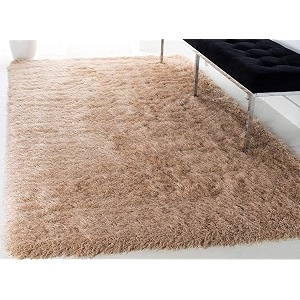 F R Creation Polyester Shaggy Bedside Runner