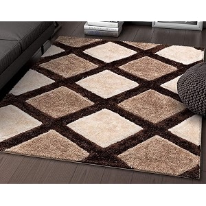 F R Creation Polyester Shaggy Bedside Runner