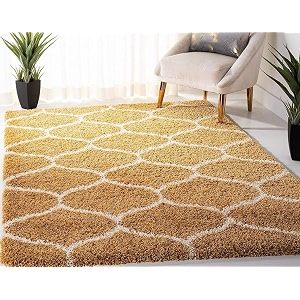 F R Creation Polyester Shaggy Bedside Runner