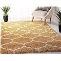 F R Creation Polyester Shaggy Bedside Runner