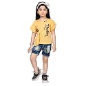 F.S Fashion Denim Casual Reality Printed Top