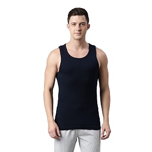 f a s o men39s cotton gym vest  multicolor sleeveless vest with round neck amp extended length  comfortable tuck-in undershirt for men