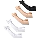 F Y V Cotton Full Finger Hand Arm Sleeves for Unisex – UV Sunburn and Dust Protection Arm Covers for Outdoor Riding Driving Biking and Daily Use
