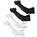 F Y V Cotton Full Finger Hand Arm Sleeves for Unisex – UV Sunburn and Dust Protection Arm Covers for Outdoor Riding Driving Biking and Daily Use