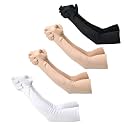 F Y V Cotton Full Finger Hand Arm Sleeves for Unisex – UV Sunburn and Dust Protection Arm Covers for Outdoor Riding Driving Biking and Daily Use