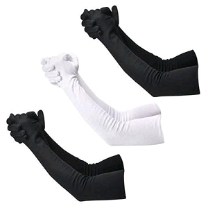 f y v cotton full finger hand arm sleeves for unisex  uv sunburn and dust protection arm covers for outdoor riding driving biking and daily use