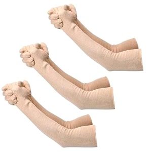 f y v cotton full finger hand arm sleeves for unisex  uv sunburn and dust protection arm covers for outdoor riding driving biking and daily use