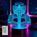 F1 Racing Car Gifts for Boy, Formula One Night Light with Remote Control, 16 Colors Changing, Timer, RGB Flashing Mode and Dimmable, Racing Car Merch for Boys Birthday Holiday Christmas Decor