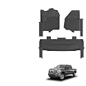 F250 Floor Mats - Car Mats for Ford F250 F350 2012-2016 Super Duty Crew Cab, All Weather Floor Mat for F350 Accessories, Heavy Duty Rubber Mats, Car Accessories