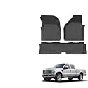 F250 Floor Mats - Car Mats for Ford F250/F350/F450 2008-2010 Crew Cab, All Weather Floor Mat for F350/F450 Accessories, Heavy Duty Rubber Mats, Car Accessories