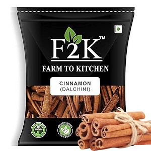 f2k cinnamon stick dalchini 100g culinary grade - the sweetest smoothest experience warmth naturally sweeten and spice up your health routine for savory dishes