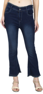 F2M Boot-Leg Women Dark Blue Jeans
