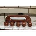 Wooden 10 Ball Roller Body Massager for Back, Neck, Foot, Calf, Leg, Arm | Deep Tissue Massager Relief for Muscles - (Brown)