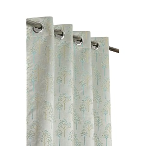premium room darkening jacquard fabric tree curtains for long door 10 feet set of 1 aqua