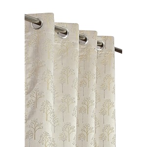 premium room darkening jacquard fabric tree curtains for long door 10 feet set of 1 brown