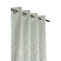 Premium Room Darkening Jacquard Fabric Tree Curtains for Long Door 10 Feet, Set of 1, Aqua