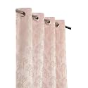Premium Room Darkening Jacquard Fabric Tree Curtains for Window 6 Feet, Set of 1, Pink