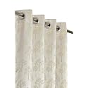 Premium Room Darkening Jacquard Fabric Tree Curtains for Door 7 Feet, Set of 1, Grey