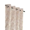 Premium Room Darkening Jacquard Fabric Tree Curtains for Window 6 Feet, Set of 2, Maroon