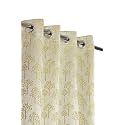 Premium Room Darkening Jacquard Fabric Tree Curtains for Long Door 10 Feet, Set of 2, Green