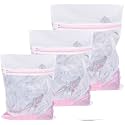 FAB ELLITE Delicates Mesh Laundry Bags | Reusable Washing Machine Wash Bags for Bras, Underwear, Hosiery, Blouses, Jeans & Baby Clothes | Durable Travel Laundry Bags with Zipper Closure (Pack of 3)