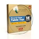 Fab Glass and Mirror 18 Inch Round Clear Tempered Glass Table Top