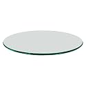 Fab Glass and Mirror 48" Inch Clear Round 3/4" Thick, Ogee Tempered Glass Table Top, 48 Inch,