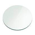 Fab Glass and Mirror 54 Inch Round 3/4 Inch Thick Flat Polished Tempered Glass Table Top, Clear