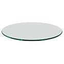 Fab Glass and Mirror 54 Inch Round 3/4 Inch Thick Ogee Tempered Glass Table Top, Clear