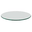 Fab Glass and Mirror 60" Round, 3/4" Thick Tempered Ogee Polish Edge Glass Table Top, 60 Inch, Clear