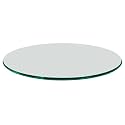 Fab Glass and Mirror 60 Inch Round 1/2 Inch Thick Ogee Tempered Glass Table Top, Clear