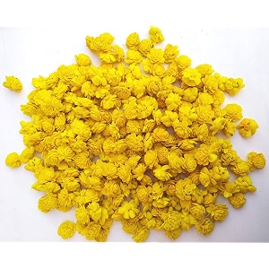 artificial dry assorted flower mini rose 35cm yellow 150 piece