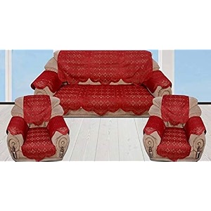 fab nation 10 sofa panels for a 5 seater sofa - maroon sofa cover with 6 arm covers