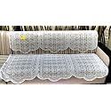 Fab Nation 3 Seater Sofa Covers for 3 Seater Sofa- White Net Sofa Cover and Chair Cover Set(Design May Vary)