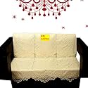 Fab Nation 6 Sofa Covers for 3 Seater Sofa - Cream Net Sofa Cover and Chair Cover Set