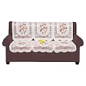 Fab Nation 6 Sofa Panels for 3 Seater Sofa- Brown Net Sofa Cover and Chair Cover Set