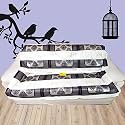 Fab Nation Brown &amp; Cream Color Sofa Cover/Slipcover - 3 Seater Sofa Set/Exclusive Designer Sofa Covers / 3 Seater Sofa Cover Sets
