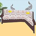 Fab Nation Sofa Cover L Shape 7 Seater with Corner L Type Fully Covered Sofa Set for Living Room | Cotton Sofa Slipcovers for 4 + 3 Seaters Cover with 2 Arms | Floral Brown