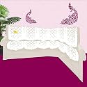 Fab Nation Cotton L Shape Sofa Covers for 5 Seater Sofa Set | Sofa Slipcovers for 3 + 2 Seaters Cover Set | White Diamond