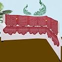 Fab Nation Cotton Blend L Shape 5/6 Seater 15 Pcs Sofa Cover | 2pc Triple Seater, 2 Double Seater &amp; 2 Single Seater, Maroon, Standard | for Living Room