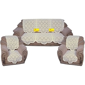 fab nation cream 10 sofa panels for 5 seater - net sofa cover and chair cover set