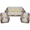 Fab Nation Cream 10 Sofa Panels for 5 Seater - Net Sofa Cover and Chair Cover Set