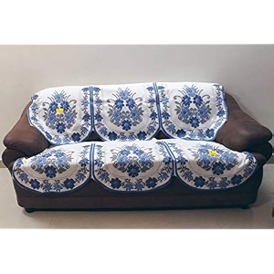 fab nation elegant floral 3 seater in net polyster fabric in