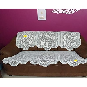 fab nation elegant floral 3 seater with in net polyster fabric in excluive rose design