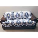 Fab Nation Elegant Floral 3 Seater in Net Polyster Fabric in