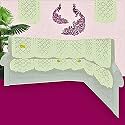 Fab Nation Floral Cotton Blend Large Size L Shape 5/6 Seater (15 Pcs) Sofa Cover Set | 2 Tripple Seater, 2 Double Seater, 2 Single Seater, 2 Single Arm Covers | Beige| for Living Room