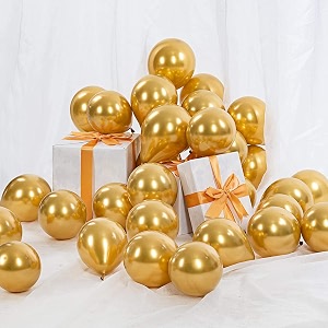 fab nation metallic balloons - 25 pcs  for birthday decorationpartiesanniversarybridal showertheme partywedding set of 25 golden