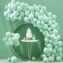 Fab Nation Meadow Green Color Pack Of 50 Balloons Decorations Balons Ideal For Parties, Weddings, And Events Balloons For Birthday Pastel Ballons For Decoration Baloons For Kids
